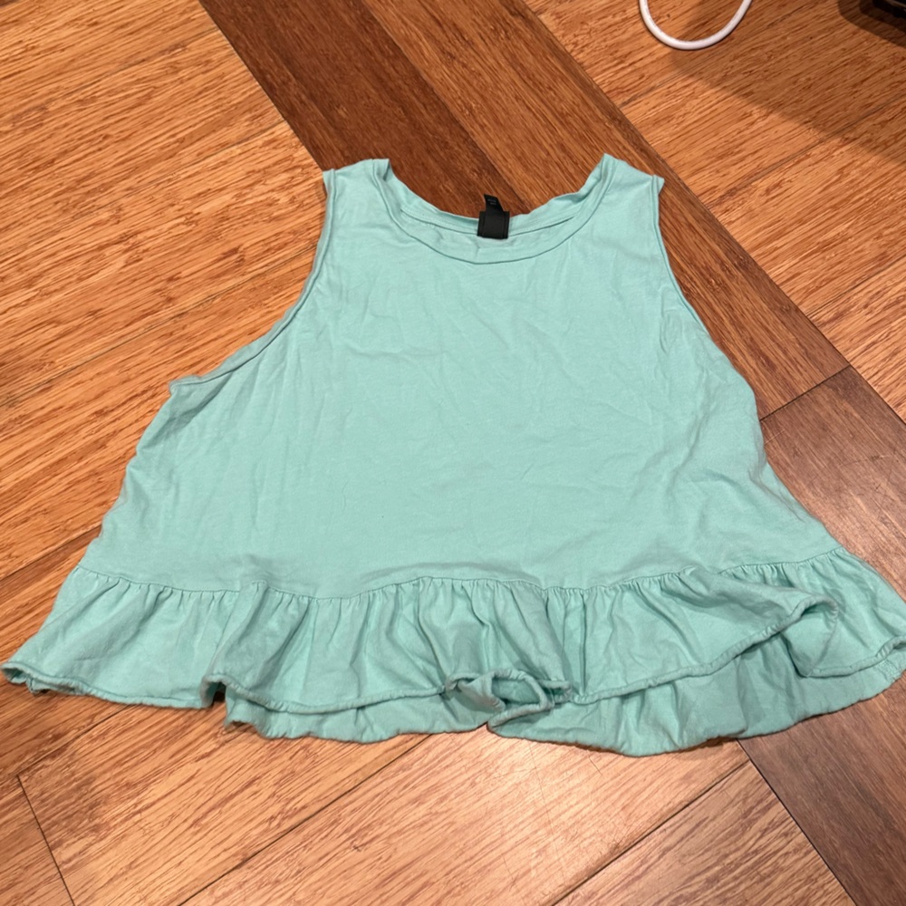 Wild fable teal flowy tank top
